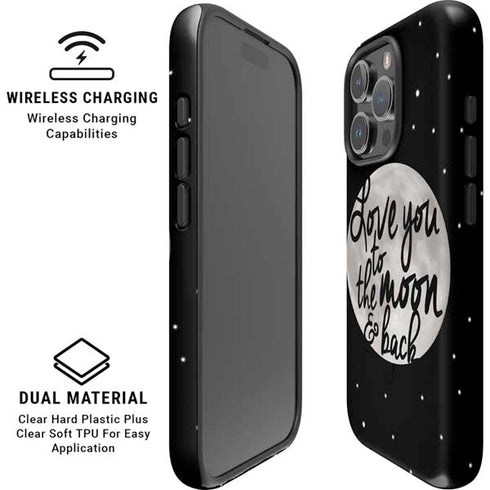 To The Moon And Back BW iPhone 16 Pro Magsafe Impact Case